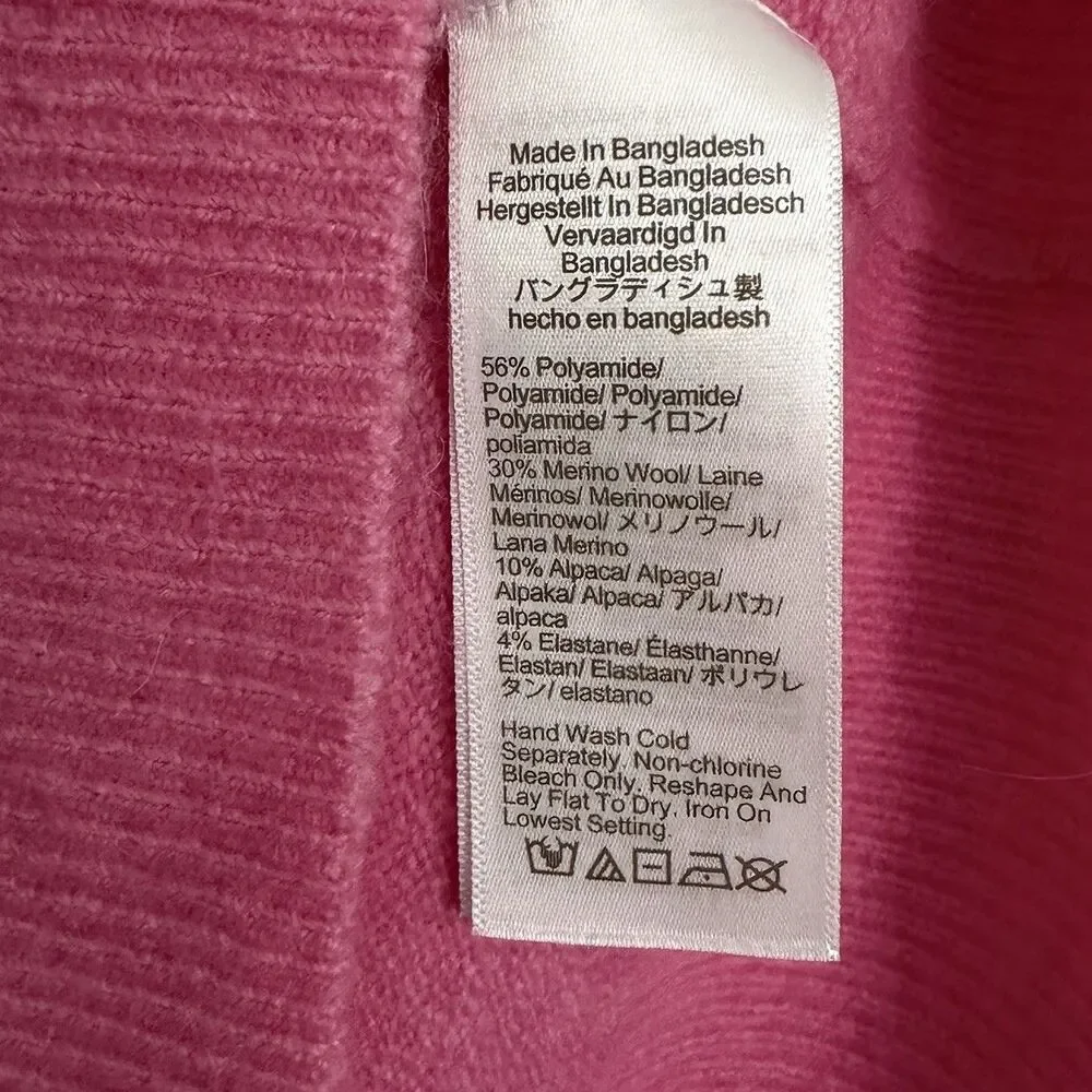 J. Crew Sweater Women Small Pink Supersoft Yarn Wool Alpaca Blend Rollneck BD613